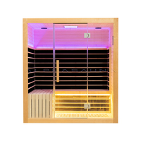 Vapeur 6 personnes infrarouge lointain extérieur infrarouge et Sauna traditionnel combiné