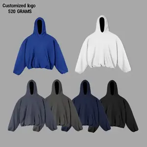 High Street 520 Gsm Woestenij Stijl Sweatshirt Ontwerp 100% Katoen Silhouet Dubbellaags Hoodies Oversized Unisex Hoodie Heren