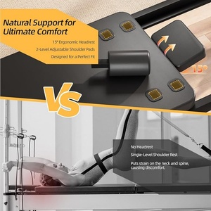 Machine de Pilates Reformer Portable en Aluminium pour Usage Domestique, Durable, <span class=keywords><strong>Pliable</strong></span>, Écologique, Équipement d'Exercice pour Studio de Pilates - Product Image 3