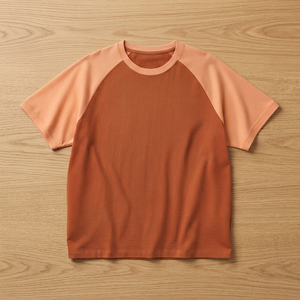 T-shirt Homme 100% Coton à Manches Raglan Unies Col Rond Respirant Tricoté Décontracté Streetwear Écologique Grande Taille 5XL 320g - Product Image 2