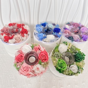 Nouvelle Idée Coffrets Cadeaux Saint Valentin Fleur de Rose Éternelle Cadeau de Mariage <span class=keywords><strong>Pas</strong></span> <span class=keywords><strong>Cher</strong></span> Rose Préservée Avec Bougie Vraies <span class=keywords><strong>Fleurs</strong></span> Préservées Fraîches - Product Image 5