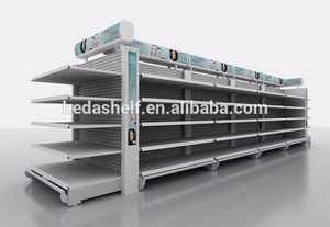 Popular de tienda de venta <span class=keywords><strong>al</strong></span> por menor estante largo cuatro <span class=keywords><strong>lado</strong></span> pantalla estante de supermercado góndola estanterías - Product Image 3
