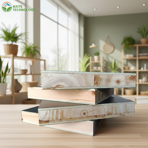 Armario de madera maciza de tamaño completo, ecológico, sin pintar, grado E0, resistente al agua y a la humedad, con divisores en capas. - Product Image 1