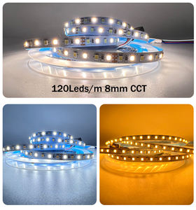 Venta caliente Flexible IP20 CCT <span class=keywords><strong>2835</strong></span> SMD Tira de luces LED de dos colores 3000K 6500K 60 192 240Leds 12V 24V Tira de luces LED - Product Image 4