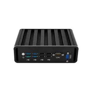 Fanless Mini Pc Com Port RS422/RS485 Core I3 I5 I7 DDR5 RAM M.2 SSD Support WiFi Bluetooth Or 4G LTE Pc Gaming Computer