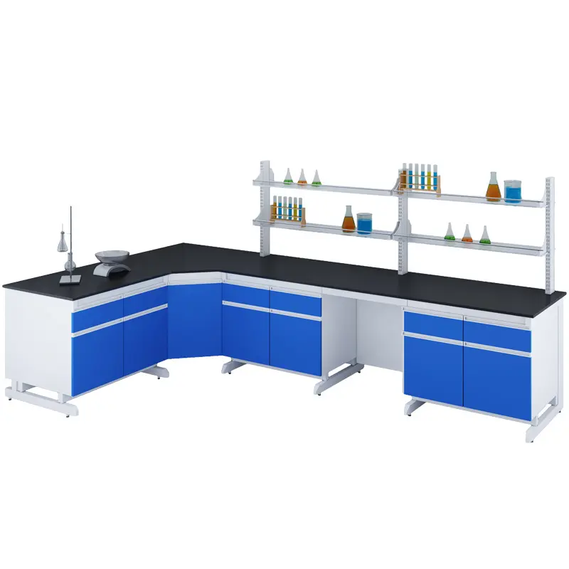 カスタマイズされた実験テーブル実験室操作テーブル学校物理および化学実験テーブル、鋼および木材すべてS