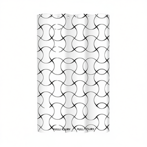 Cortina de ducha de tela Liana, 240x200 cm, decoración de baño con diseño geométrico moderno - Product Image 2