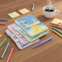 Carnet à spirale personnalisé imprimé en couleur, agenda de bureau avec votre logo et texte, cahiers à spirale pour l'école, format personnalisé pour étudiants