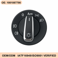 Interrupteur rotatif de commande des phares automobiles Wanray, interrupteur de capteur de phares antibrouillard chromé 1001087790