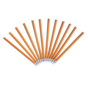 Crayon en bois HB de couleur jaune naturel populaire, pas cher, avec gomme, pour étudiants - Product Image 4