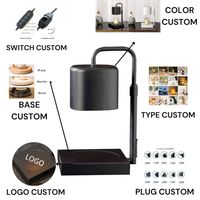 Lampe chauffe-bougie réglable en fer, brûleur de cire fondue, vente en gros