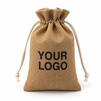 Sacs en toile de jute personnalisés avec logo, pochette cadeau à cordon, sac en fibre de chanvre naturelle pour bougies, savons, café, thé, emballage de mariage et de fêtes