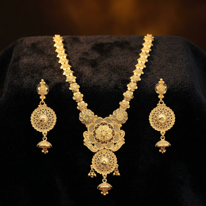 Gold Plated Forming <b>Long</b> <b>Necklaces</b> Special Occasion Traditional Jewelry Gift for Women Copper& Brass Chapado En Oro Oro Laminado - Product Image 1
