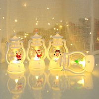 Luz Nocturna LED Portátil de Plástico con Diseño de Muñeco de Nieve, Funciona con Pilas, Decoración Navideña y Regalo para Eventos y Decoración del Hogar