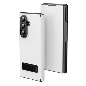 Étui de protection pliable en cuir PU avec support métallique et placage électrolytique pour <span class=keywords><strong>Samsung</strong></span> Z Fold 7 - Product Image 3
