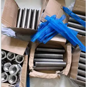 Inconel 718 UNS N07718 W.Nr.2.4668 GH4169 Legierung 718 STUD BOLT C/W HEAVY HEX NUTS - Product Image 1