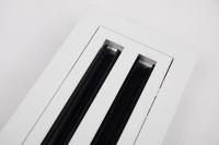 Grille de ventilation d'extérieur HSW moderne en aluminium blanc, durable et réglable, pour retour d'air, système CVC