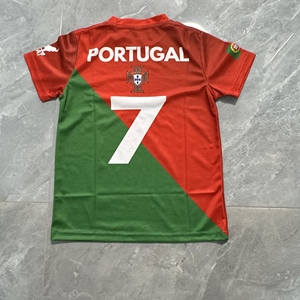 Portugal Football Team Fans <strong>T</strong>-<strong>Shirt</strong> <strong>CR7</strong> Graphic Print Quick Dry Polyester Kids Sportswear - Product Image 2