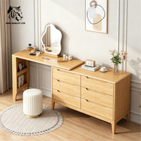 Commode à tiroirs en bois avec miroir, nouvelle mode, pour chambre à coucher, personnalisable avec logo, faible MOQ, écologique, prix compétitif, vente en gros Chine