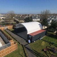 Techo de Carpa Contenedor de Estructura Simple CE de 26'x10' / 8x3m con PVC de 610g/m² para Montaje Interior o Exterior