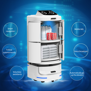 Servicio de Entrega Autónoma con Carga para Hoteles, Distribución Inteligente, Robot Seguro e Inteligente de <span class=keywords><strong>Alta</strong></span> Calidad con 2 Compartimentos - Product Image 4