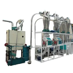 Complete flour line maize milling and packaging machine