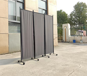 Paravent de <span class=keywords><strong>séparation</strong></span> de pièce 5,5 pieds avec roulettes verrouillables, écran de confidentialité pliable, cloison murale pour la <span class=keywords><strong>séparation</strong></span> des pièces - Product Image 5