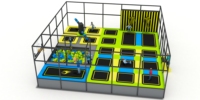 Minitrampolín de ejercicio para niños, cama de seguridad con Red, Fitness comercial