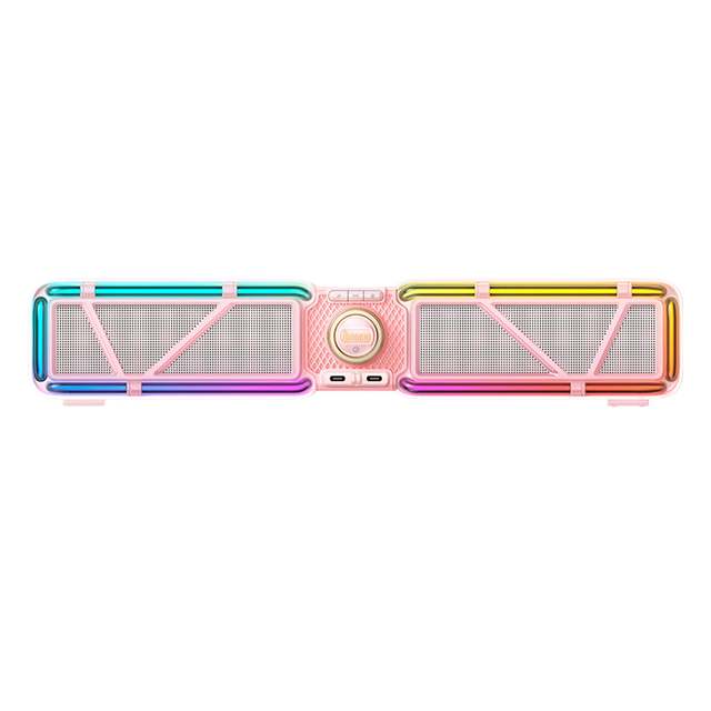 Divoom D-base Gaming Desktop Speaker Customizable RGB Lighting Effects 24-bit DSP  Dual Noise-Canceling Microphones
