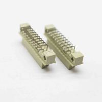 Conector de plano posterior Ángulo recto de doble fila Posiciones de cabezal hembra de 16-32 pines Paso de 2,54mm Enchufe de receptáculo de PCB recto DIN 41612