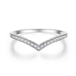 แหวนเพชรทรงวี รูปแบบ IGI Certified Lab Grown Diamond สำหรับหมั้น ทอง 10K 14K 18K หรือ แพลตตินั่ม Pt950 ทรงกลม DEF VVS VS แหวนแต่งงาน เครื่องประดับ - Product Image 3