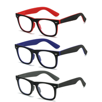 8065 1pc Lunettes de lecture unisexes pour hommes et femmes, monture carrée en PC, anti-lumière bleue, presbytie, lunettes correctrices