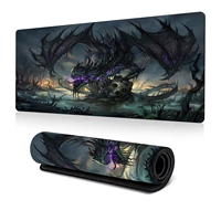 Tapis de souris de jeu en caoutchouc personnalisé à thème dinosaure anime, marque privée, surface lisse, 900x400mm, carré, couleur et logo personnalisés, en stock