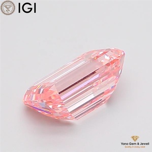 Diamant de 3,00 carats avec certificat IGI, couleur rose vif fantaisie, clarté VS2, diamant de laboratoire cultivé en CVD, taille émeraude, pour collier solitaire - Product Image 5