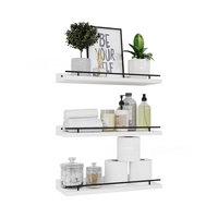 Ensemble d'étagères murales flottantes en bois, disponibles en plusieurs tailles, pour salon, chambre et bureau