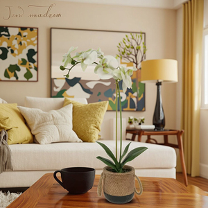 Новый стиль, Орхидея, настоящая на ощупь, вечность, 3D-печать, растительный горшок, Декоративные искусственные цветы для наружного внутреннего декора - Product Image 2