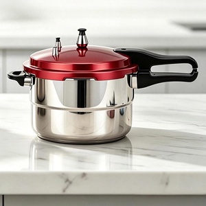 Autocuiseur Électrique et Compatible Induction 5 <span class=keywords><strong>Litres</strong></span> avec Couvercle Rouge, Idéal pour la Maison, Marmite à Soupe et Cuiseur à Riz en Aluminium - Product Image 4