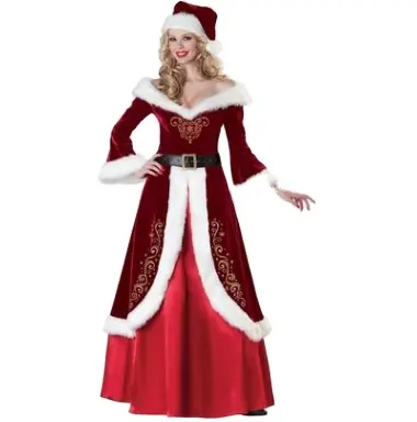 Hot Selling Plus Size Kerst Kostuum 2020 Rode Zachte Losse Unisex Kerstman Kerst Kleding Liefhebbers Kostuums