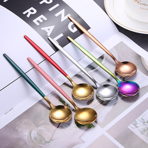 Thép không gỉ cà phê Tea Spoon Set juegos de cucharas cucharas Para postres cucharas de acero inoxidable - Product Image 3