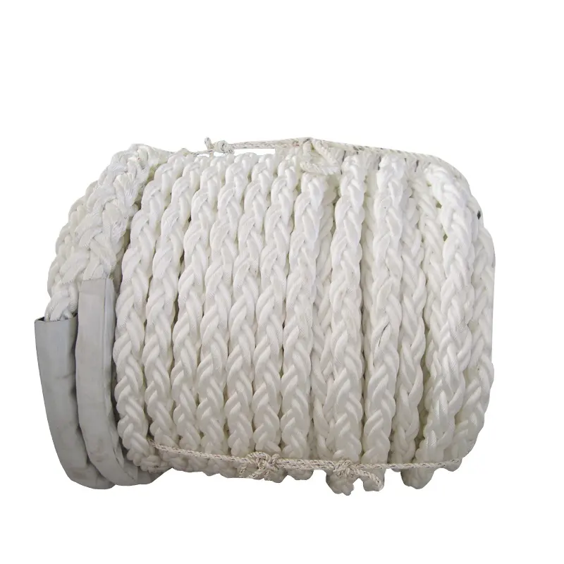 (JINLI ROPE) 8 or 12 stand polyester Marine hawser rope used for vessels mooring ship boat OEM ODM