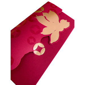 Fabrication d'enveloppes rouges pour le Nouvel An chinois 2026, enveloppes personnalisées en velours laminé, enveloppes porte-bonheur pour l'argent du Nouvel An chinois, estampillage à chaud, pochette rouge - Product Image 5