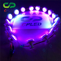 Luces LED RGB de 45 mm con Programación Automática E14 AC24V para PC, con IP66 y 9 LED, Decoración para Parques Temáticos