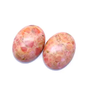 Venta al por mayor de piedras preciosas sueltas de fábrica de alta calidad de color rosa polvoriento Material Natural laboratorio creado cabujón piedra turquesa