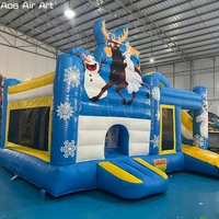 Château gonflable sur le thème des personnages de Frozen pour les fêtes d'anniversaire et les vacances des enfants