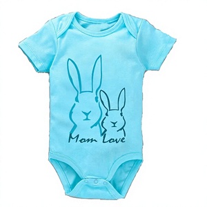 Venta directa de fábrica India Tirupur GOTS algodón orgánico certificado sensación suave 100% algodón bebé Onesie mameluco dibujos animados impresión primavera - Product Image 1