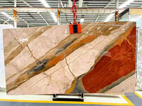 Dalle de Quartzite Orange de Luxe pour Îlot de Cuisine, Comptoir, Salle de Bain, Escalier - Pierre Naturelle de 20 mm d'Épaisseur, Design Moderne, Direct Usine