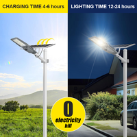 Lampe solaire à panneau solaire LED divisé SMD 100w 200w 300w 400w, étanche IP65, en aluminium, pour extérieur, éclairage solaire de rue avec télécommande