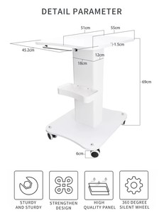 Equipo de belleza de alta calidad, carrito de acrílico estético, carrito de trabajo para salón de peluquería Facial, Spa - Product Image 2