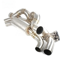 Sistem Knalpot Valvetronic Catback SS304 Kustom untuk Porsche 911 992 Exhaust 3.0T 2020-2023 Performa Muffler Upgrade Balap