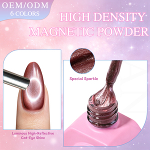 Factory Ready‑made <b>Kit</b> New Nude Milk‑tea Cat‑eye Champagne Soft Porcelain Magnetic Cat Eye UV <b>Gel</b> for Manicure Long Lasting - Product Image 2